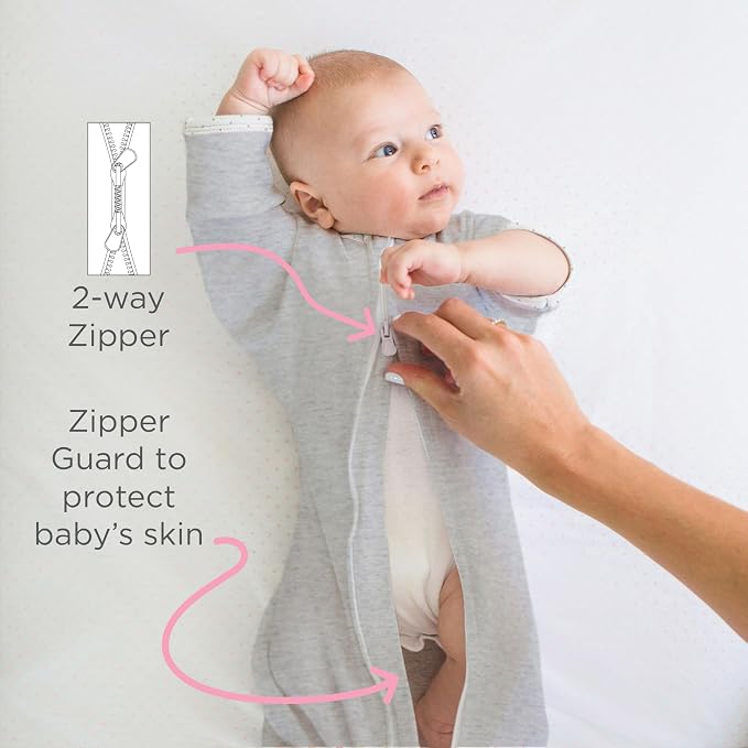 SwaddleDesigns Transitional Swaddle Sack, Arms Up Half-Length Sleeve & Mitten - Image 7