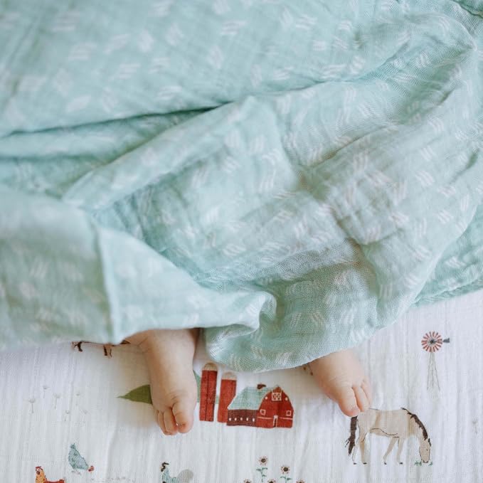Little Unicorn Premium Cotton Swaddle Baby Blanket | Breathable Fabric | - Image 7