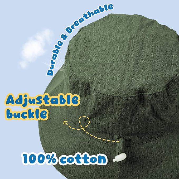 Muslin Baby Sun Hat Sun Protection Baby Toddler Bucket Hats - Image 2