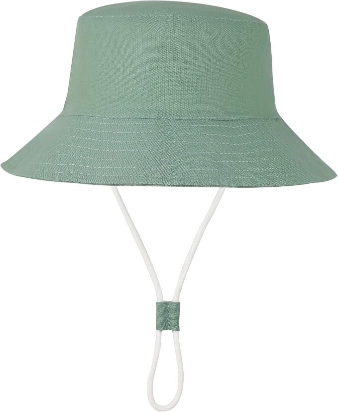 Baby Boy Sun Hat Toddler Bucket Beach Hat Girl UPF 50+ Cotton Linen - Image 3