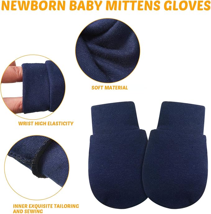 Geyoga 6 Pairs Baby Mittens Newborn No Scratch Gloves Infant | Anti Scratch - Image 2