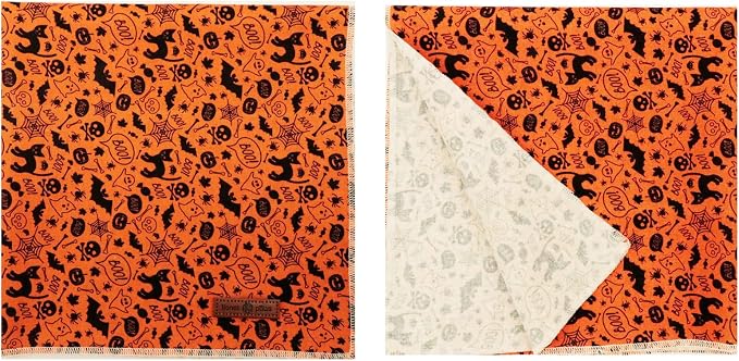 Lionet Paws Halloween Dog Bandana, Fabric Black Bat Dogs Kerchief - Image 4