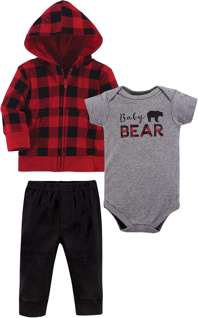 Little Treasure Baby Hoodie, Bodysuit Or Tee Top, and Pant Set by Little+Treasure