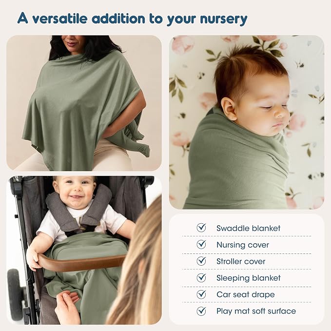 2 Pack Newborn Swaddle Blanket, Ultra Soft Stretchy Jersey Knit Extra Large - Image 6