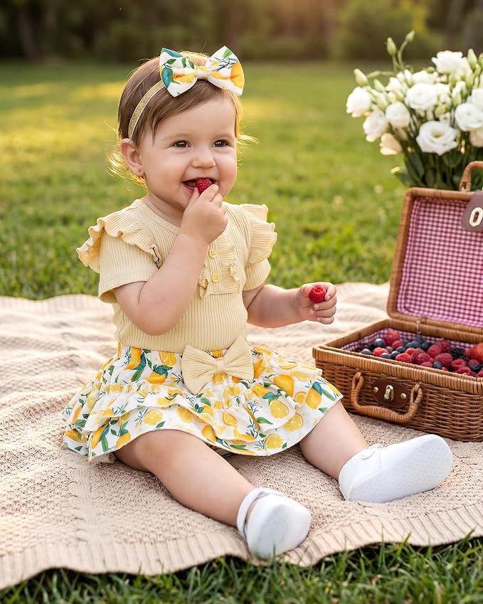 HONGTEYA Baby Girl Clothes Set Newborn Infant Summer Outfits - Image 3