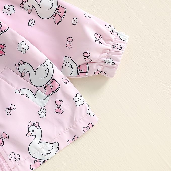 Toddler Baby Girl Outfit Printed Long Sleeve Hooded Sweatshirt Fall Jacket - Image 5