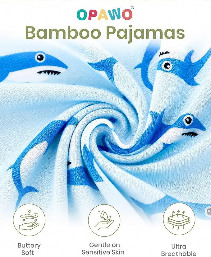 OPAWO Bamboo Sleepers for Baby Boy Pajamas Bamboo Pajamas Baby Romper 0-24M | 2 - Image 3