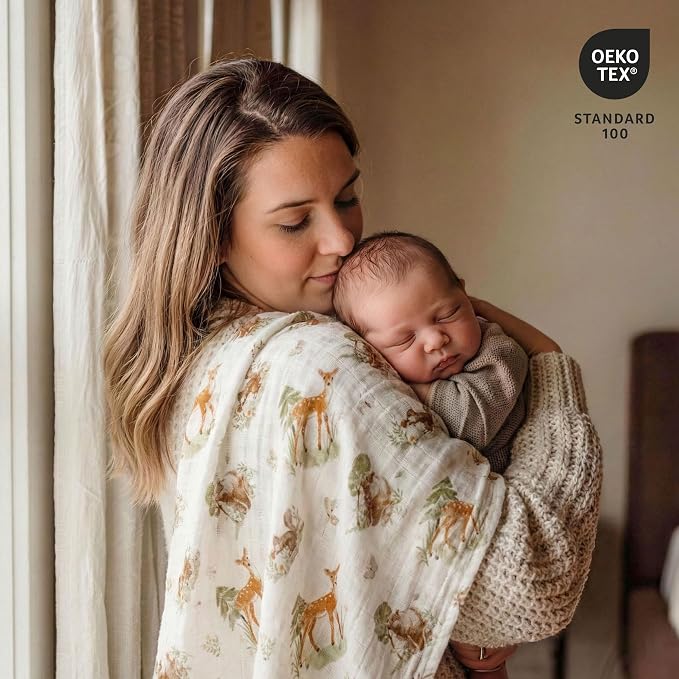 GLLQUEN BABY Receiving Blankets Muslin Swaddle Blanket - Image 2