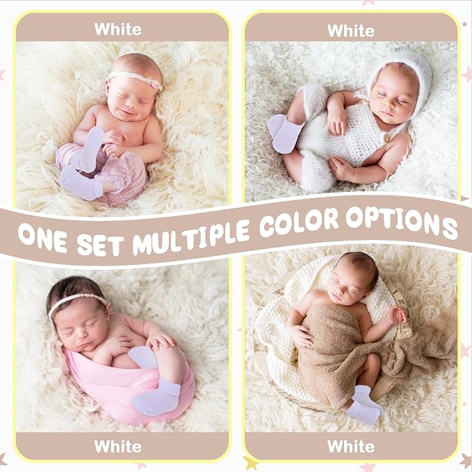8 Pairs Newborn Socks Thick Cotton Terry Turn Cuff Baby Socks 0-6 Months Cute - Image 4