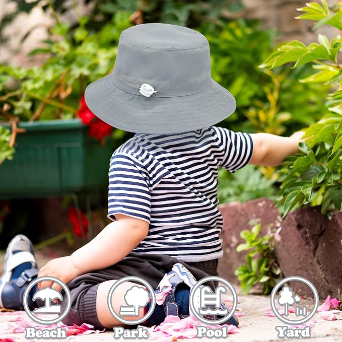 Sarfel Baby Sun Hat Summer Baby Boy Hats UPF 50+ Sun Protection Toddler Hat - Image 3