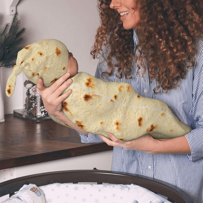 Tortilla Swaddle Blankets Soft Receiving Blanket Burrito Baby Swaddle Wrap - Image 6