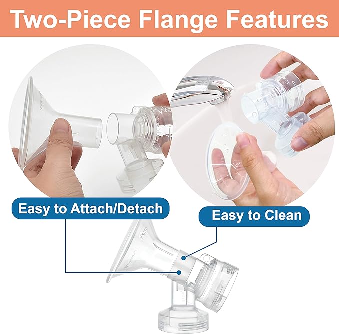 Maymom Breast Pump Kit Compatible with Medela Pump in Style Advanced Pump; 2xTwo-Piece 21mm Breastshield, 2 Valve, 4 Membrane, 2 Replacement Tubing; Replacement Part for Medela Shield, Valve