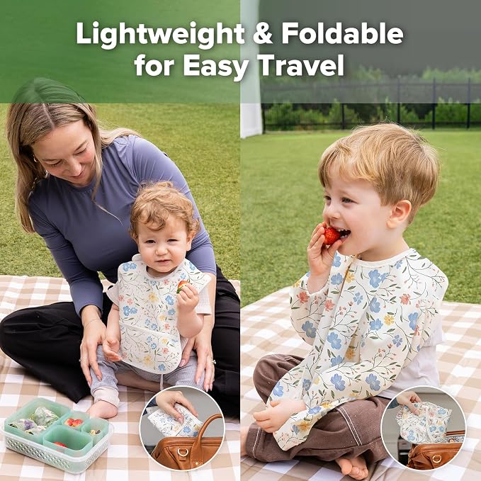 haakaa Waterproof Baby Bibs for Eating 2pcs for 6-24M - Image 8