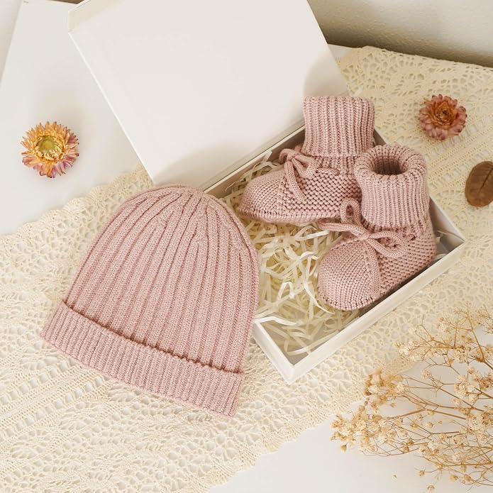 Baby Booties & Hat Set Newborn First Walkers - Image 4