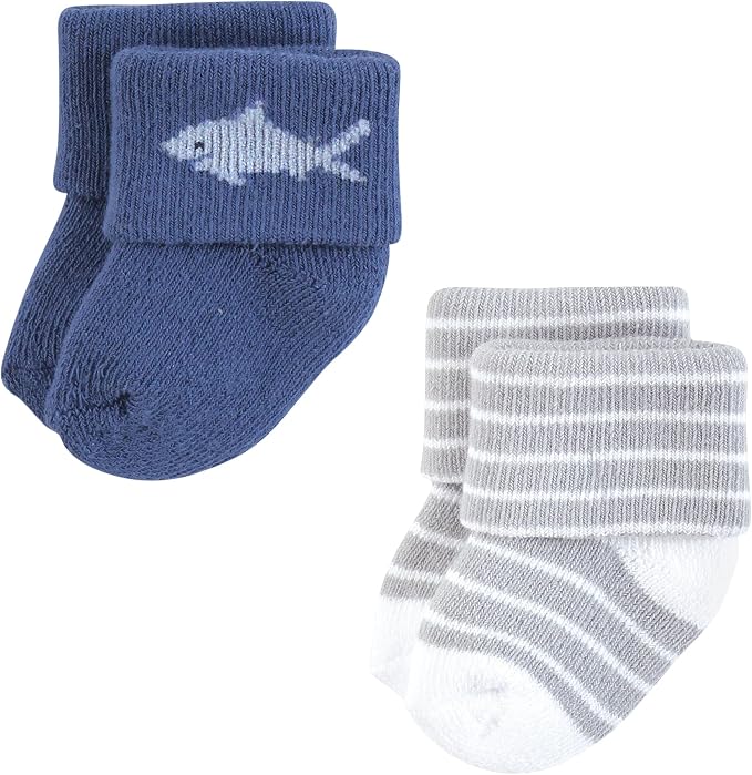 Hudson Baby Baby 8-pack Cotton Rich Newborn and Terry Socks - Image 3