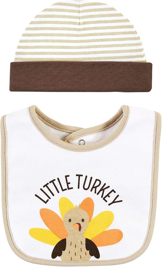 Hudson Baby Unisex Baby Cotton Bib and Headband Set - Image 3