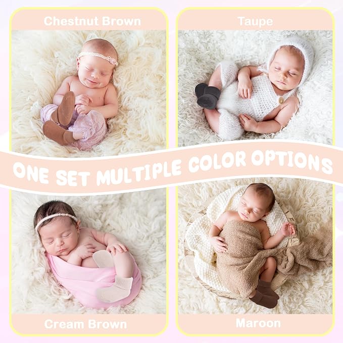 8 Pairs Newborn Socks Thick Cotton Terry Turn Cuff Baby Socks 0-6 Months Cute - Image 5