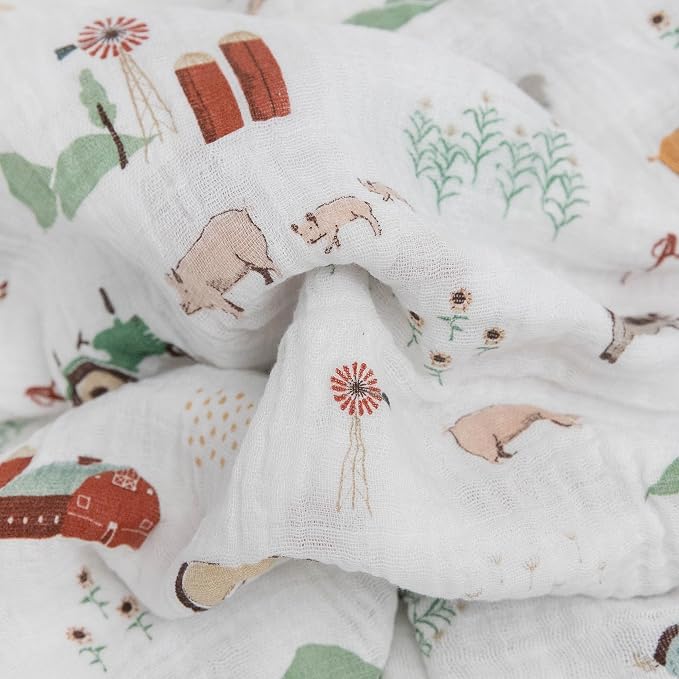 Little Unicorn Muslin Swaddle Blanket - Image 2