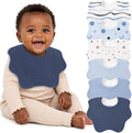 Bearmoss Muslin Baby Bibs for Drooling & Teething Cotton Drool Bib 6 Pack | by Bearmoss