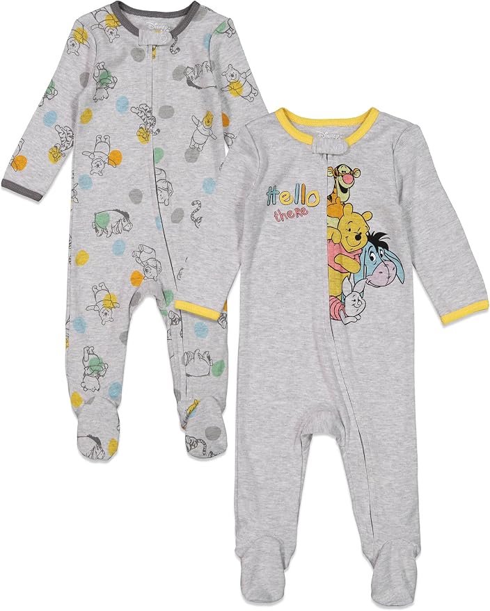 Disney Baby Boys' 2-Pack Footed One-Piece Sleep N' Play Newborn to Infant by Disney