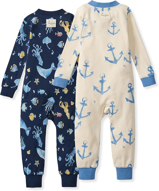 Burt's Bees Baby Unisex Footless Sleeper Pajama, 1-Pc Zip-Up Footie Pajama | - Image 2
