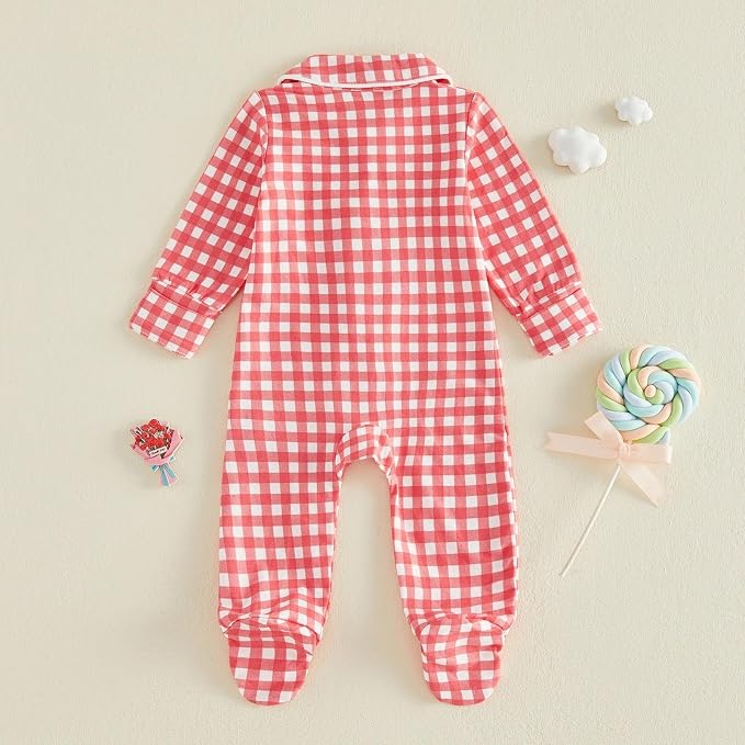 Seyurigaoka Newborn Baby Boy Girl Romper Long Sleeve Zipper Jumpsuit - Image 6