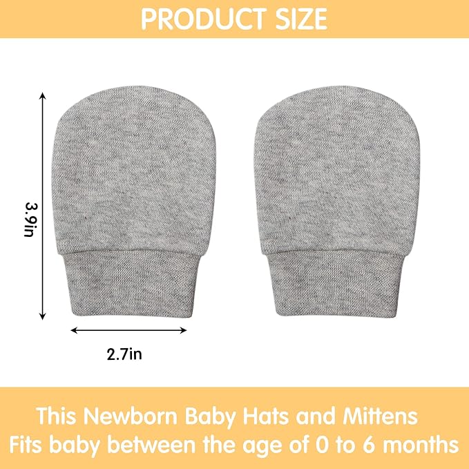 Geyoga 18 Pairs Newborn Infant Baby Mittens No Scratch Gloves 0-6 Months | Anti - Image 3