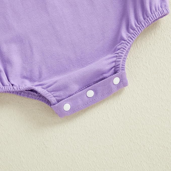 Baby Boy Girl Bubble Romper Infant Plain Oversize T-shirt Bodysuit - Image 6