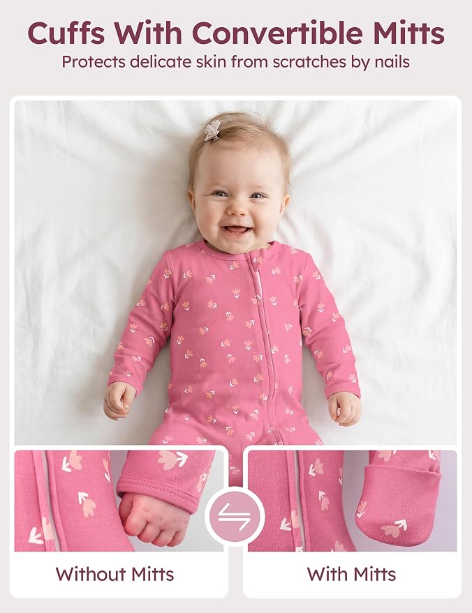 Unnivoll Baby Sleepers 100% Cotton Baby Pajamas Baby Boys Girls Clothes | - Image 5
