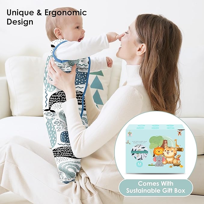 Cute Castle Baby Sleep Sack 12-18 Months - Lightweight 100% Cotton 2-Way Zipper TOG 0.5 Infant Wearable Blanket, Newborn Essentials Toddler Sleep Clothes (3 Pack Blue)