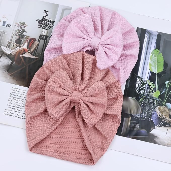 Cinaci 4 Pieces Baby Girls Turban Hats - Image 8