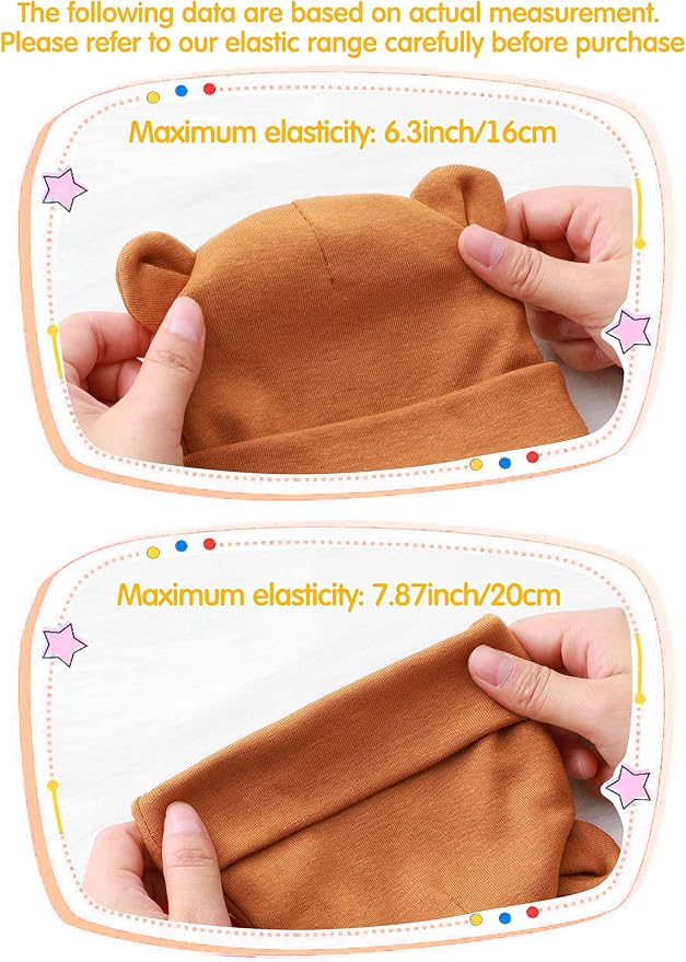 Geyoga 12 Pcs Baby Hat | Newborn Hats Mittens - Image 3