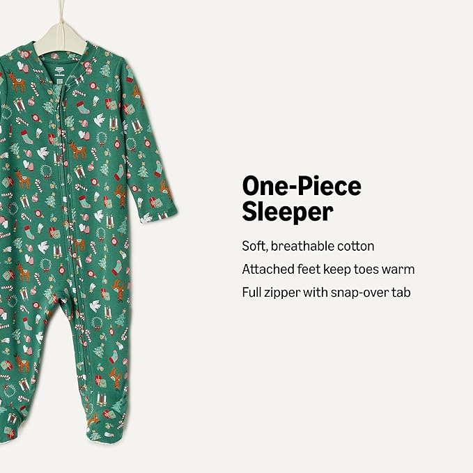 Amazon Essentials x Sofia Grainge Unisex Babies' Cotton Footed Sleep and Play - Image 2