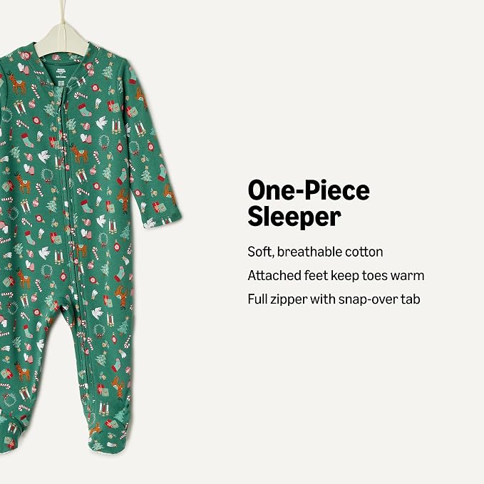 Amazon Essentials x Sofia Grainge Unisex Babies' Cotton Footed Sleep and Play - Image 2