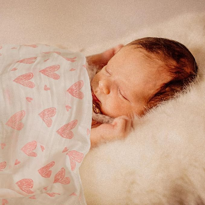 GLLQUEN BABY Muslin Swaddle Blankets 4Pk Receiving Blanket Large 35" x 40" | - Image 6