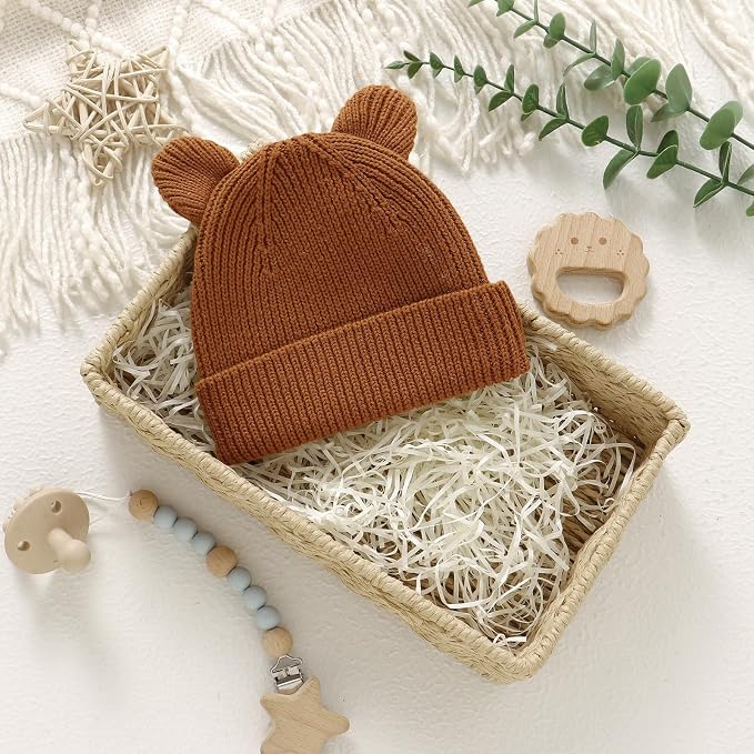 Hadetoto Cotton Baby Beanie Winter Knitted Hat - Image 6