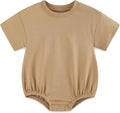 Baby Bubble Onesie Romper 100% Organic Cotton Clothes Short Sleeve Summer Solid by Unknown