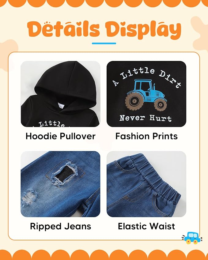 NZRVAWS Baby Boy Clothes Toddler Boy Outfit 2 3 4T 6 12 18 24 Month Fall Winter - Image 2