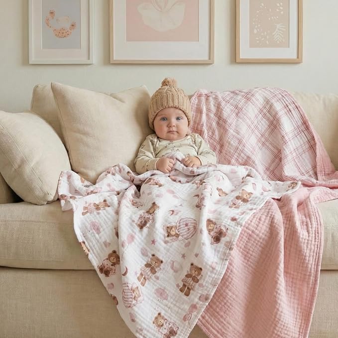 GLLQUEN BABY Muslin Swaddle Blankets - Image 5