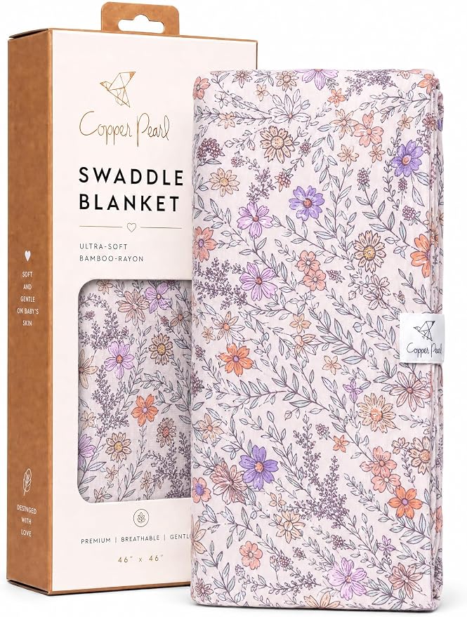 Copper Pearl Swaddle Blankets for Newborns | Soft Stretchy Receiving Blankets by CopperPearl