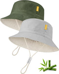 Baby Sun Hat for Toddler Kids Bamboo Rayon Bucket Hat Summer Beach Sun by HONGTEYA