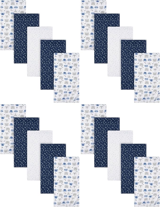 Gerber Boys Newborn Infant Baby Toddler Nursery 100% Cotton Flannel Receiving by Gerber