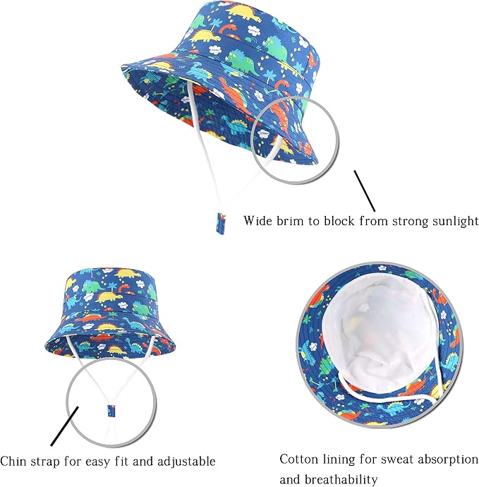 LANGZHEN Sun Protection Hat for Kids Toddler Boys Girls Wide Brim Summer - Image 7