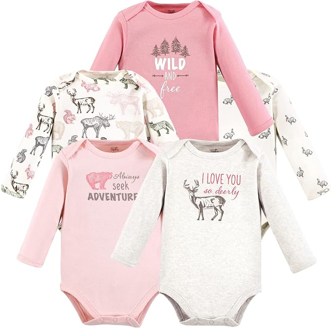 Touched by Nature Unisex Baby Organic Cotton Long-Sleeve Bodysuits by TouchedbyNature