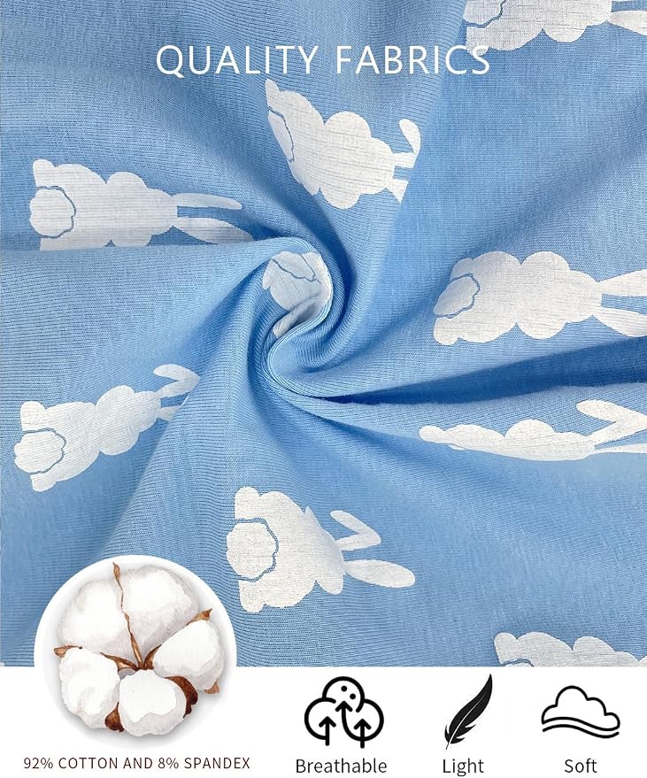 Jimonda Baby Rompers Cotton Boys Girls Short Sleeve Sleepers Pajamas Pjs | Two - Image 4