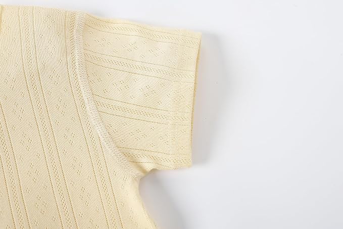 AMIYAN Unisex Baby Cotton Romper Boys Short Sleeve One-Piece Jumpsuit Infant - Image 7