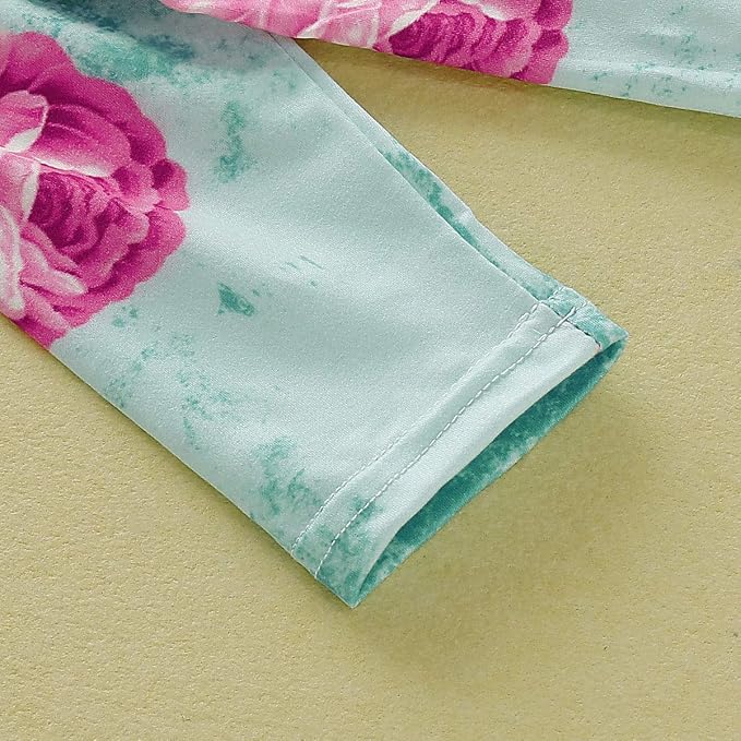 Newborn Baby Girl Floral Sleep Gown Headband Sleepwear Outfit - Image 5