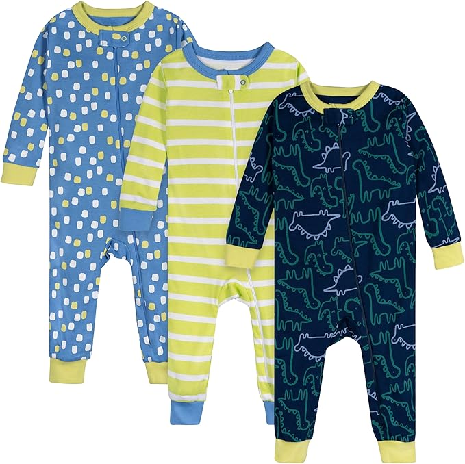 Onesies Brand Baby Boys' 3-pack Snug Fit One-piece Cotton Pajamas by OnesiesBrand