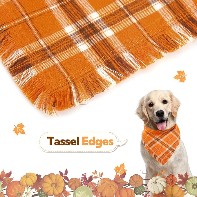 Kytely Fall Dog Bandana, Large Autumn Bandanas 2Pack - Image 4