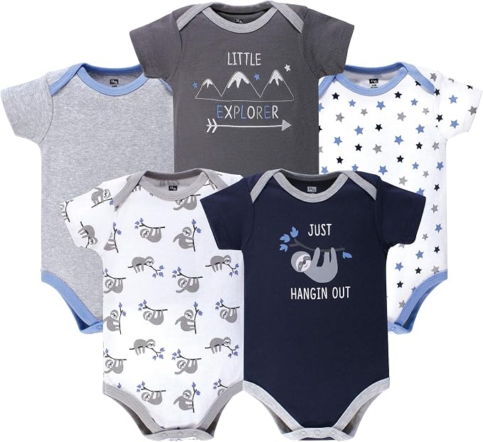 Hudson Baby Unisex Baby Cotton Bodysuits 5-pack by HudsonBaby